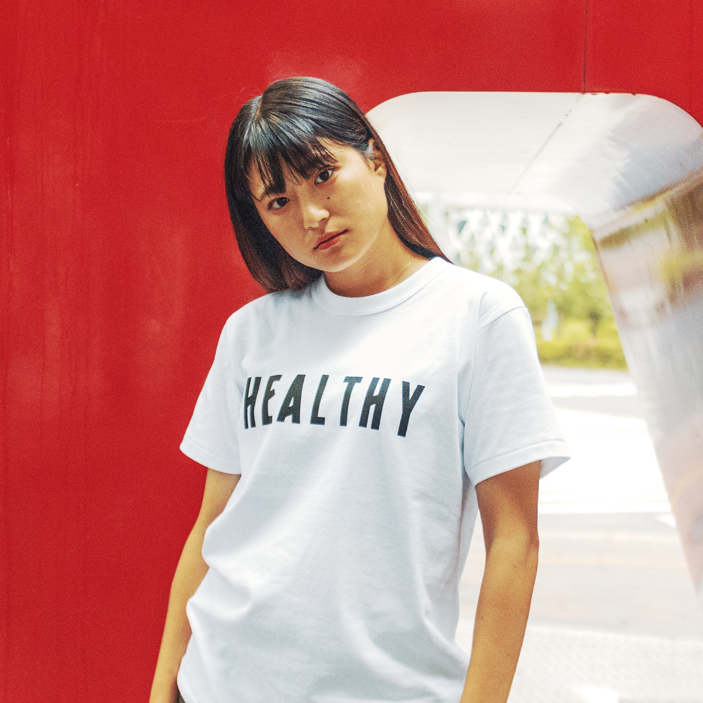 【HEALTHY TEE】(White) Made in Japan